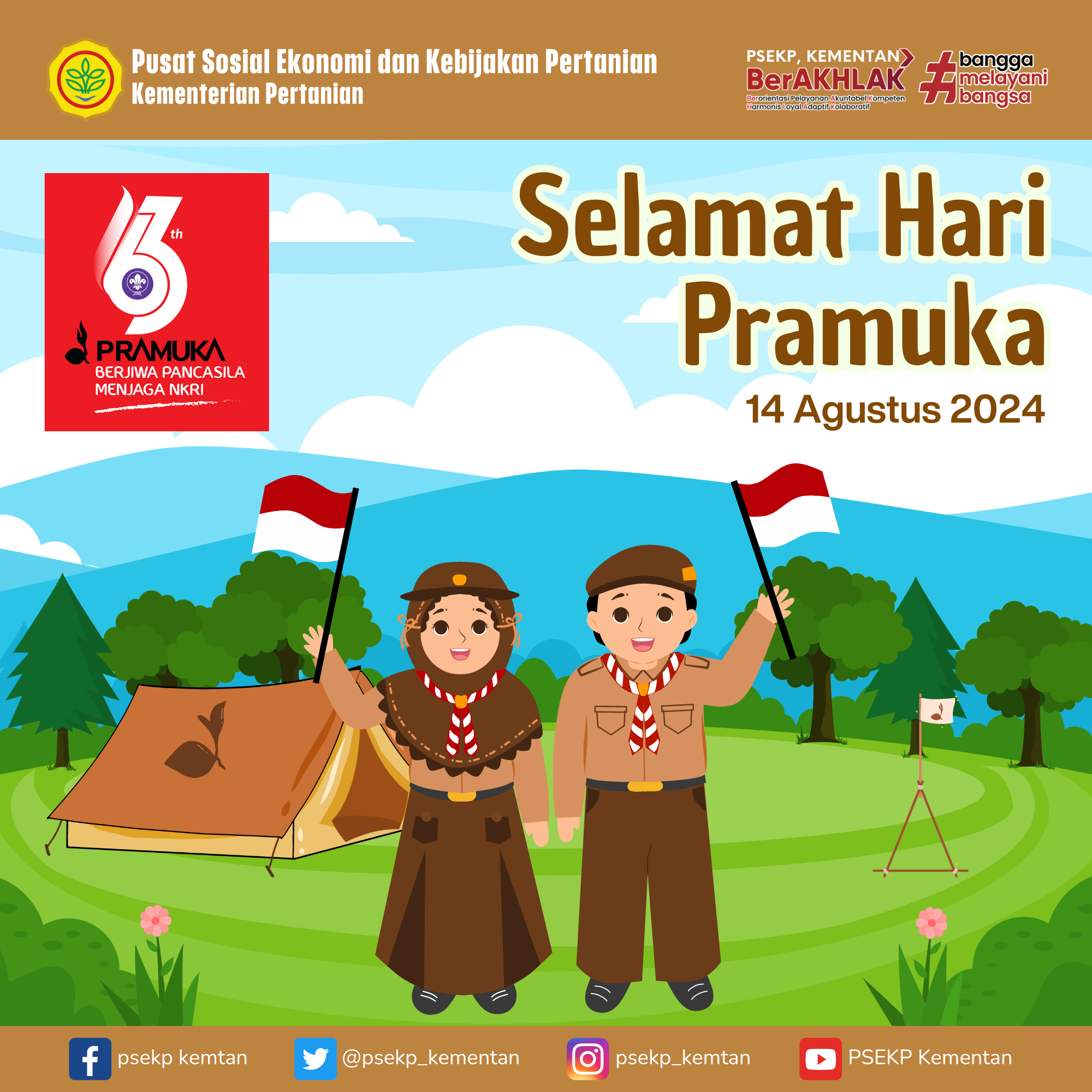 Memperingati hari Pramuka ke 63