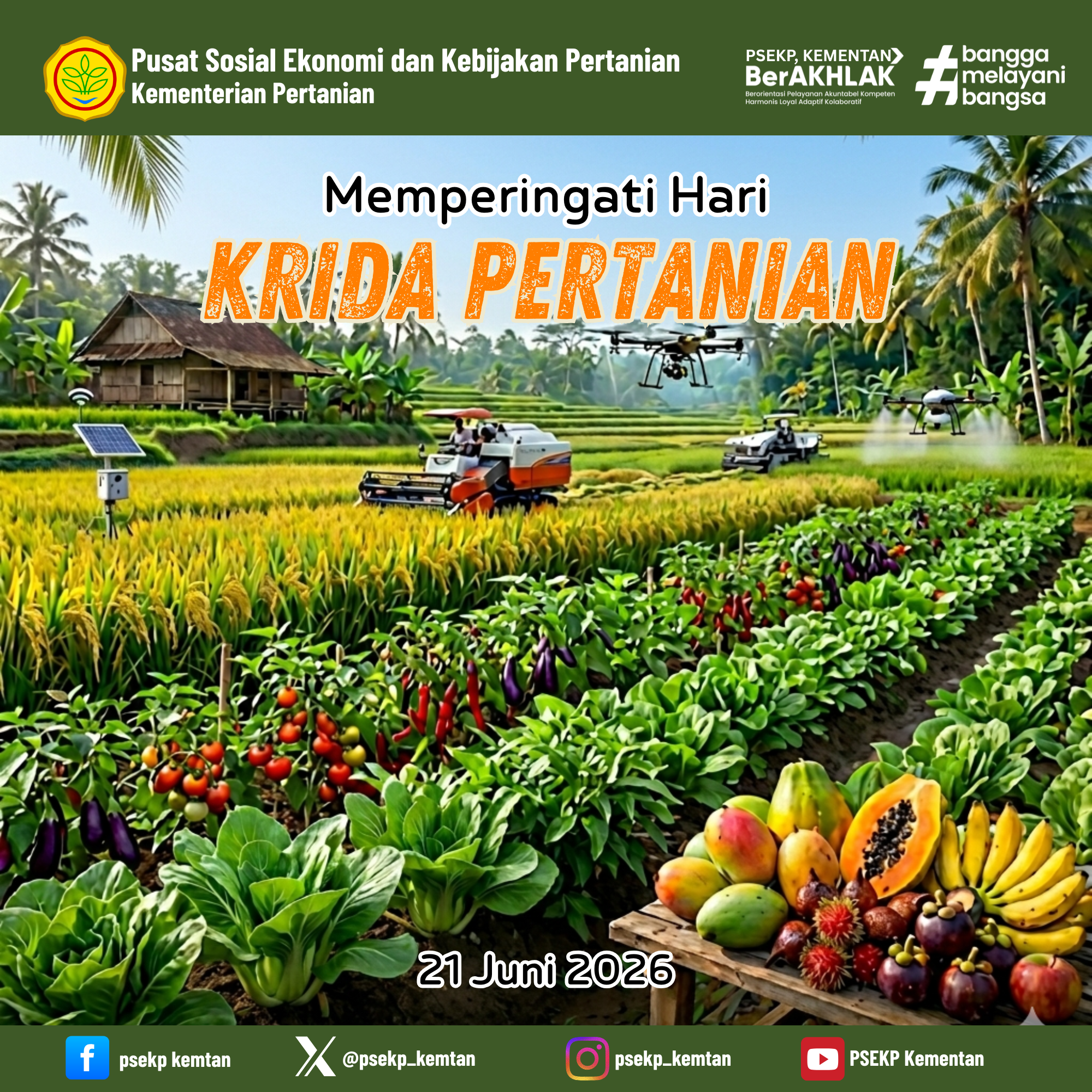 Selamat Hari Krida Pertanian 2026: Yuk, Bareng-Bareng Wujudkan Swasembada Pangan!