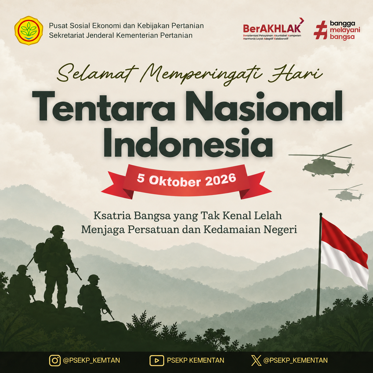 Selamat Memperingati Hari Ulang Tahun ke-81 Tentara Nasional Indonesia